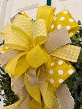 Yellow & Beige Spring & Summer Bow