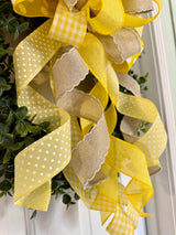 Yellow & Beige Spring & Summer Bow