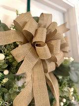 Farmhouse Beige Bow
