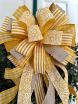 Marigold & Beige Spring & Summer Bow