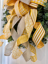 Marigold & Beige Spring & Summer Bow