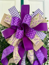 Purple Lavender Spring Bow