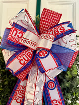 Chicago Cubs Baseball Bow