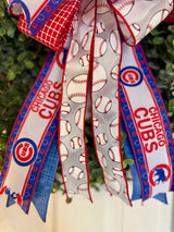 Chicago Cubs Baseball Bow