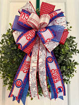 Chicago Cubs Baseball Bow