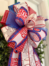 Chicago Cubs Baseball Bow