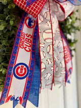 Chicago Cubs Baseball Bow