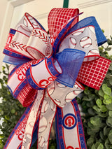 Chicago Cubs Baseball Bow