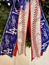 Las Angeles Dodgers Baseball Bow