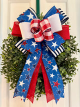 Large Stars, Stripes & Fireworks Bow