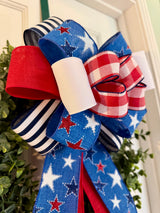 Large Stars, Stripes & Fireworks Bow