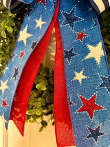 Large Stars, Stripes & Fireworks Bow