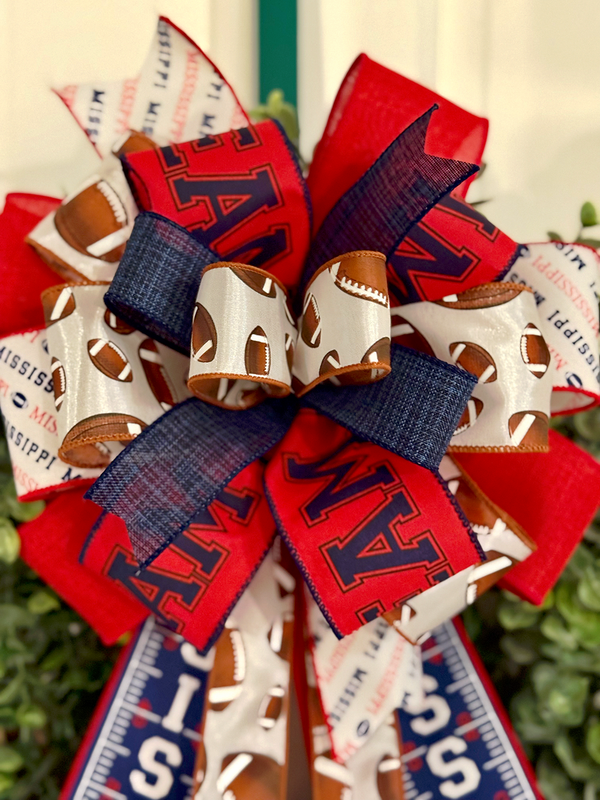 Ole Miss Rebels Football Bow
