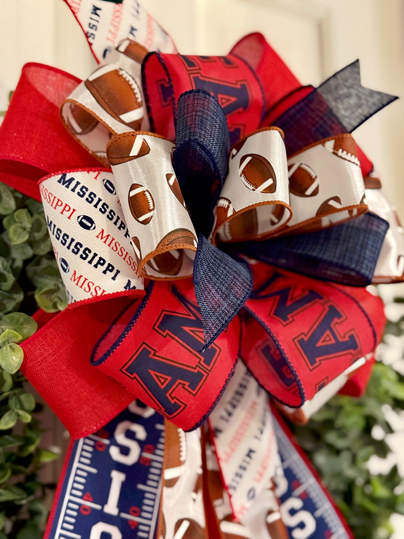 Ole Miss Rebels Football Bow