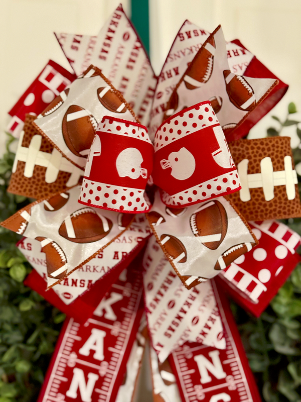 Arkansas Razorbacks Football Bow
