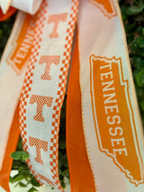 Orange & White Tennessee Football Bow