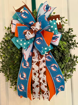 Miami Dolphins Football Bow