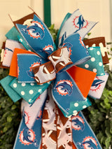 Miami Dolphins Football Bow