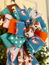 Miami Dolphins Football Bow