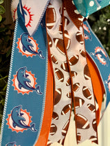 Miami Dolphins Football Bow