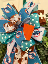 Miami Dolphins Football Bow