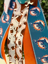 Miami Dolphins Football Bow
