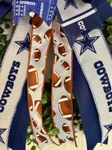 Dallas Cowboys Playbook Football Bow