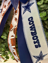 Dallas Cowboys Playbook Football Bow