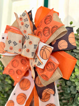 Hoops Themed Basketball Bow