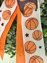 Hoops Themed Basketball Bow