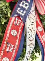 Red, White & Blue Baseball Bow