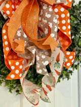 Easter Bunnies & Carrots Bow