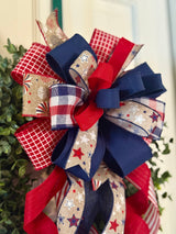 Red, White & Blue Stars Patriotic Bow