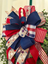 Red, White & Blue Stars Patriotic Bow