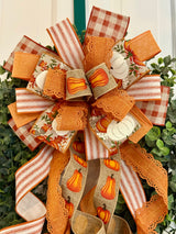 Pumpkins, Acorns & Lace Fall Bow