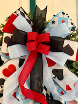 Alice in Wonderland Inspired Deck of Cards Bow