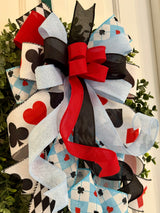 Alice in Wonderland Inspired Deck of Cards Bow
