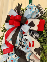 Alice in Wonderland Inspired Deck of Cards Bow