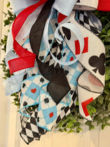 Alice in Wonderland Inspired Deck of Cards Bow