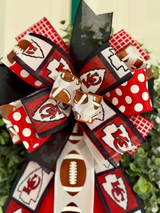 Kansas City Chiefs Football Bow