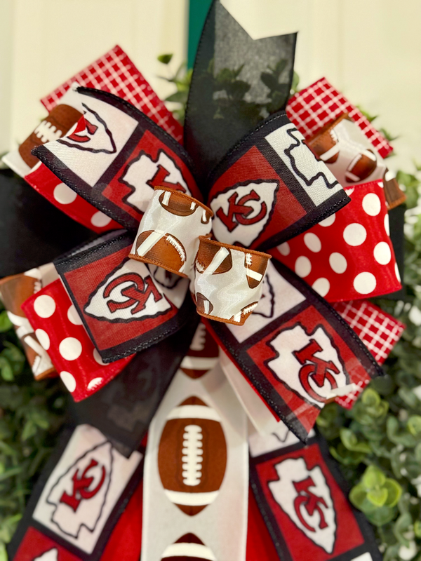 Kansas City Chiefs Football Bow