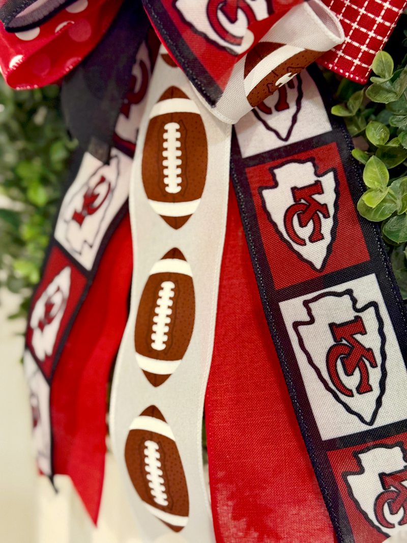 Kansas City Chiefs Football Bow