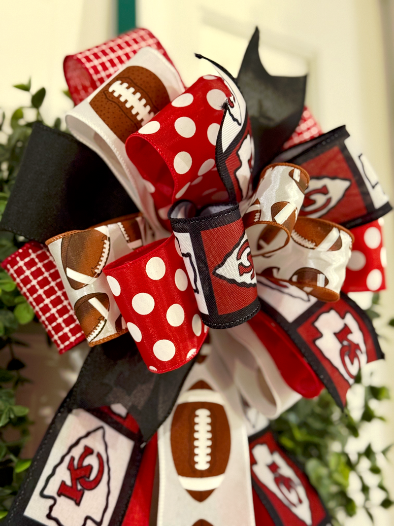 Kansas City Chiefs Football Bow