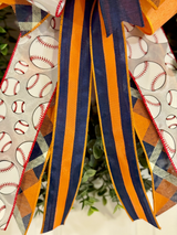 Houston Astros Inspired Baseball Bow