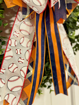 Houston Astros Inspired Baseball Bow