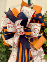 Houston Astros Inspired Baseball Bow