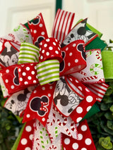 Mickey & Minnie Mouse Inspired Christmas Bow