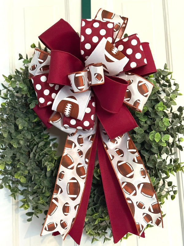 Texas A&M University Inspired Football Bow