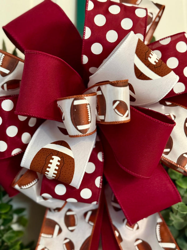 Texas A&M University Inspired Football Bow