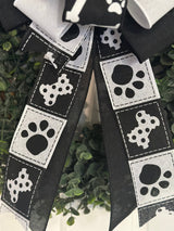 Black & White Dog Lovers Bow - Emerald's Avenue